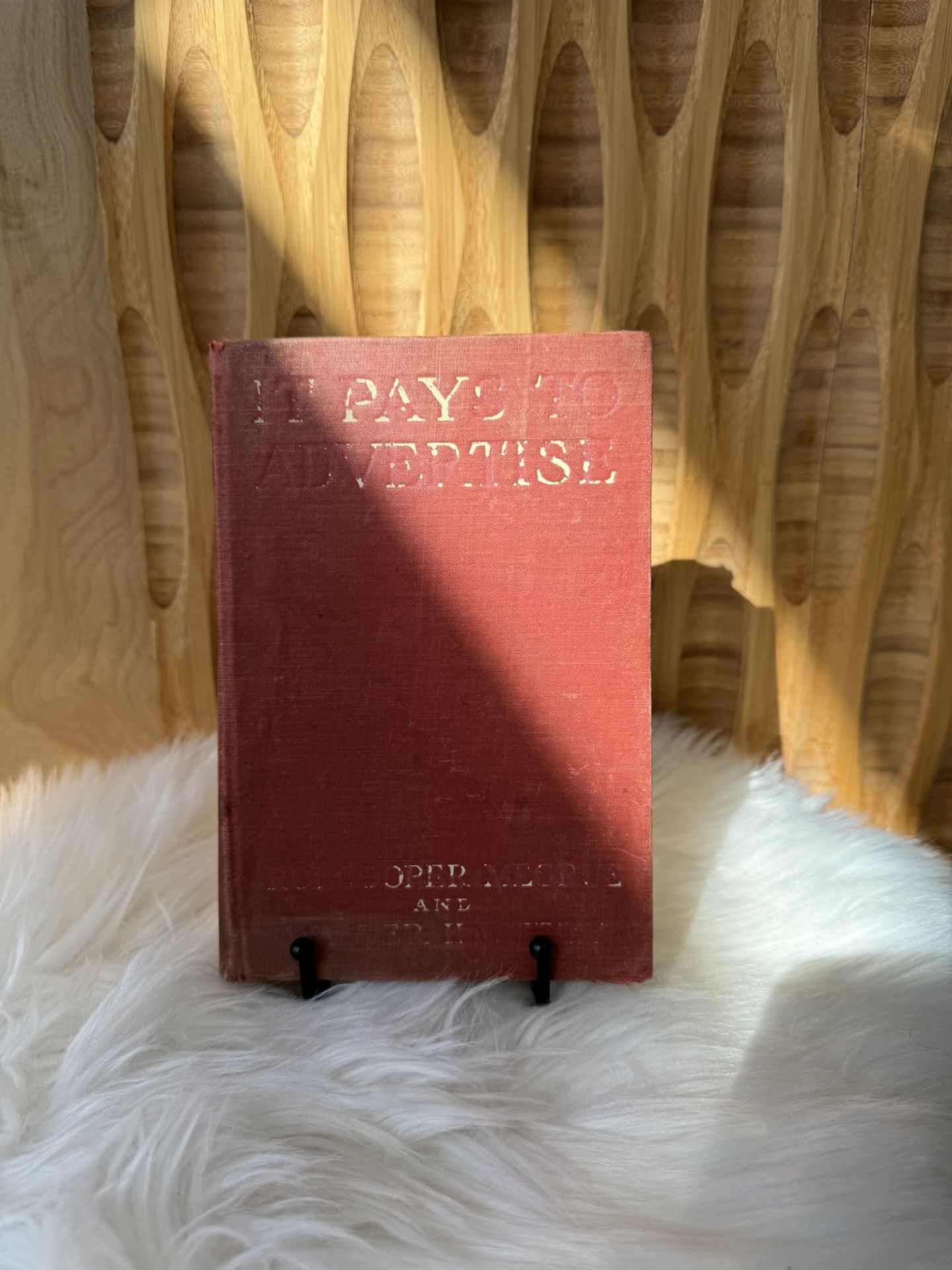 Vintage It Pays To Advertise Roi Cooper Megrue Red Hardback Three Act Play Walter Hackett Decor Old Book