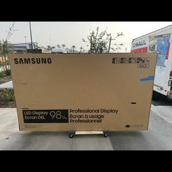 NEW and Unopened Sealed Box Samsung TV 98 Inch TV Commercial Signage Display TV 98 Inch Flat screen TV QM98T-B SERIES 98 Inch LED-Backlit 4K Display 
