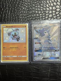 RARE POKÈMON COLLECTION SHINY LYCANROC GX / ROCKRUFF SET