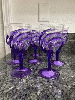 Purple Skeleton Wine Cups