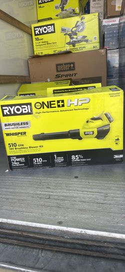 Day 510 CFM ONE+ HP 18V Brushless Whisper Series 130 MPH 510 CFM Battery Leaf Blower with 6.0 Ah Battery and Charger