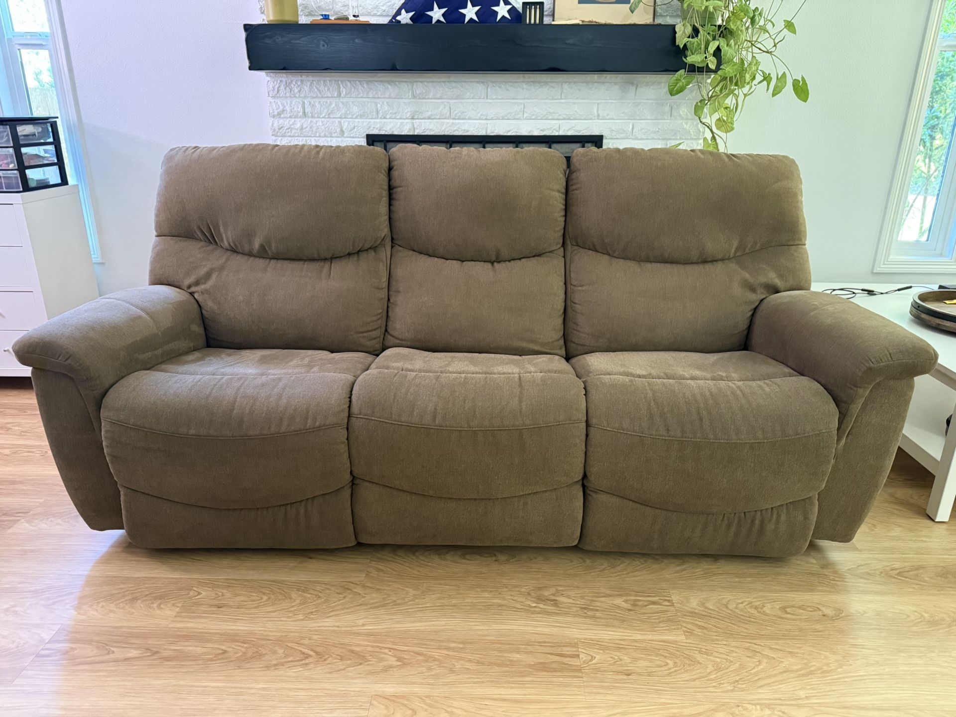 Stanton Dual Reclining Sofa and Loveseat Set, electric with USB charging