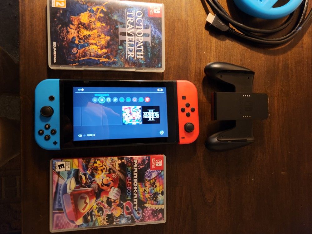 Nintendo Switch Console - Original + 2 Games