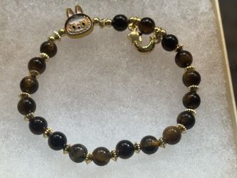 Labubu w/Natural Tiger Eyes Beads Bracelet