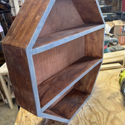 Octagon Wall Shelf Custom Built 17”x171/2”x4”