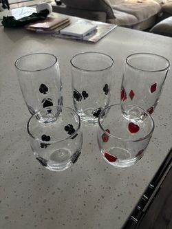 Vintage card Suit Glasses