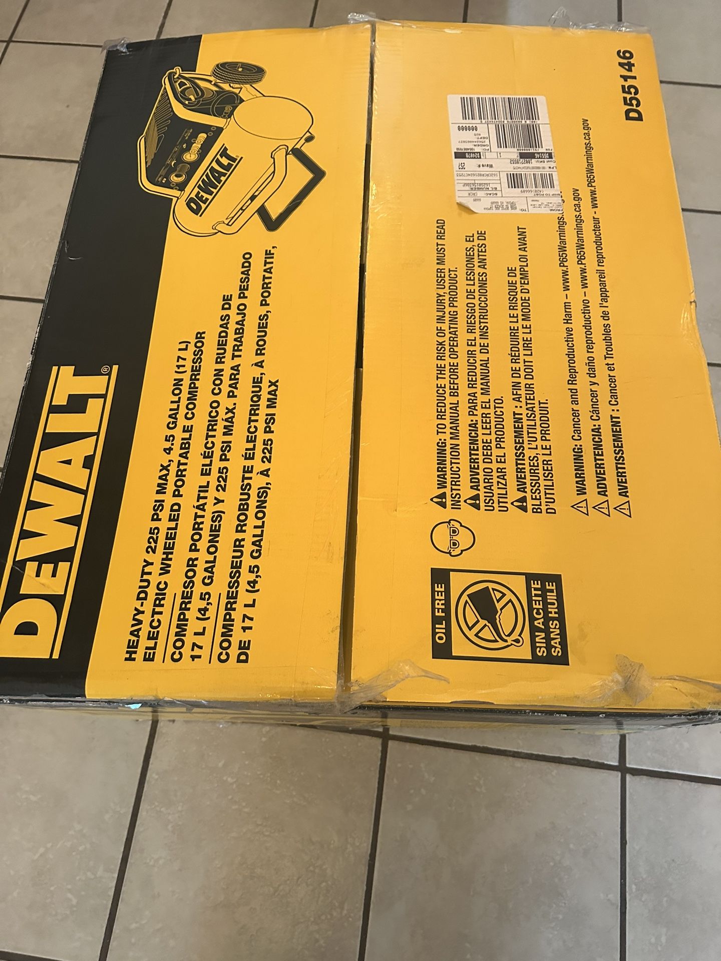DEWALT 4.5 Gal. Portable Electric Air Compressor (225 PSI)