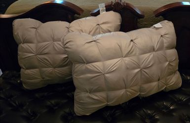 New..pair of plush gray pillows