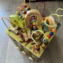 B. toys - Zany Zoo - Wooden Activity Cube - Educational Toys - Wooden Toys for Toddlers, Kids - 1 Year +