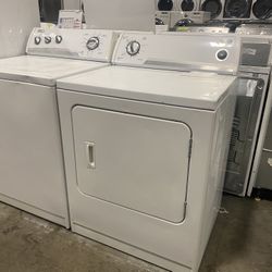 WHIRLPOOL XL WASHER & DRYER ELECTRIC SET WORKS GREAT OLD SCHOOL WARRANTY ATTACHMENTS DELIVERY 