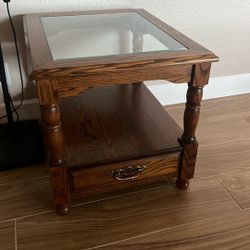 Solid Wood End Table 