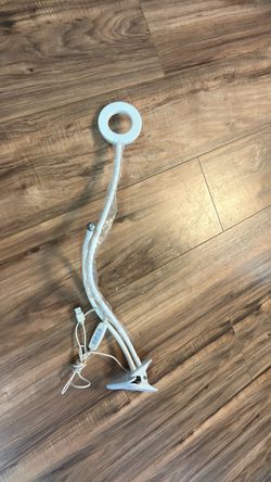 White LED Ring Light with Flexible Gooseneck Clip