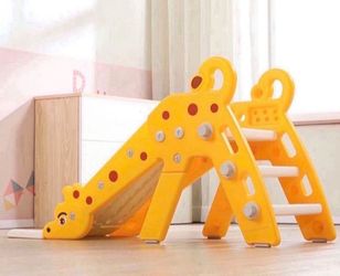 play Kids Slide Toddler Slide for Kids with Basketball Hoop, Indoor and Outdoor Backyard Baby Playground, Freestanding Baby Slide Climber Playset Toys
