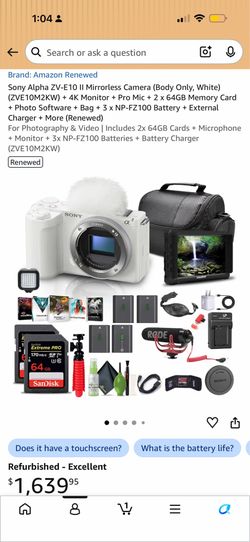 Sony Alpha ZV-100 II Mirrorless Camera