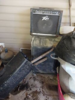 Man working tools, truck storage bins/ with tools inside, and China cabinette