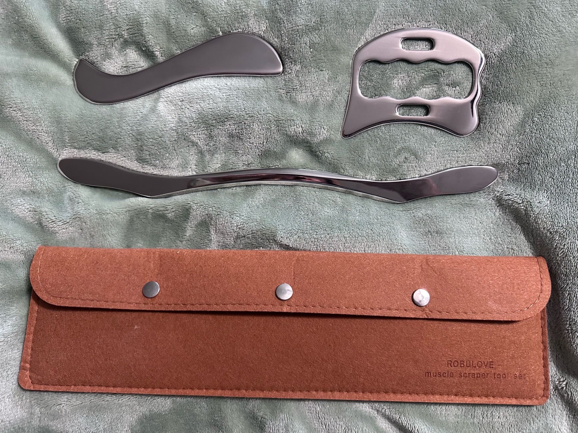 Robulove Professional Muscle Scraper Tool Set, Stainless Steel IASTM Tools for Physical Therap