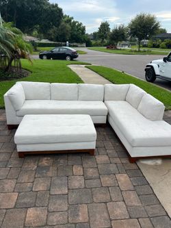 Gorgeous Mid-Century Modern Sectional  + Ottoman