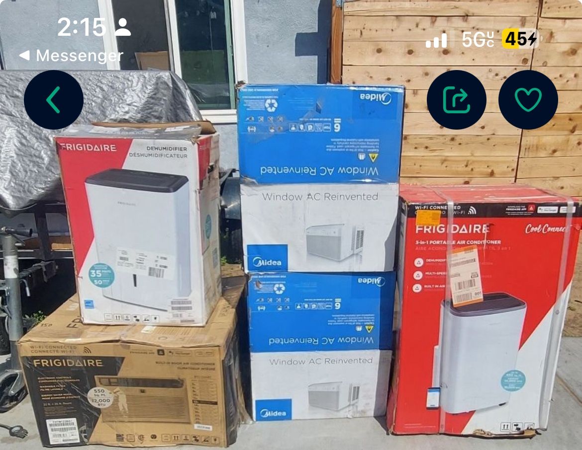 AC units and humidifiers all brand new in the box