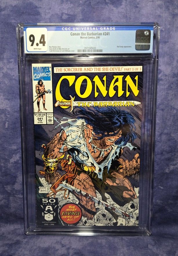 Conan The Barbarian #241, 1991 • CGC 9.4 • Red Sonja Appearance