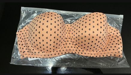 Heart Pattern Strapless Bra