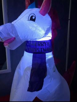Christmas Decor Unicorn Lighed Airblown 