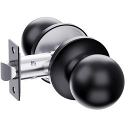 Round Door Knob H200, Non Locking Door Knob, Dummy Knob Door Handle Set, Door Knobs Interior for Bedrooms, Bathrooms, Cupboards, Closets, Pantries, Le