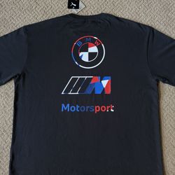 NEW Puma X BMW Motorsport Stacked Logo Men’s Tee Black Size XXL