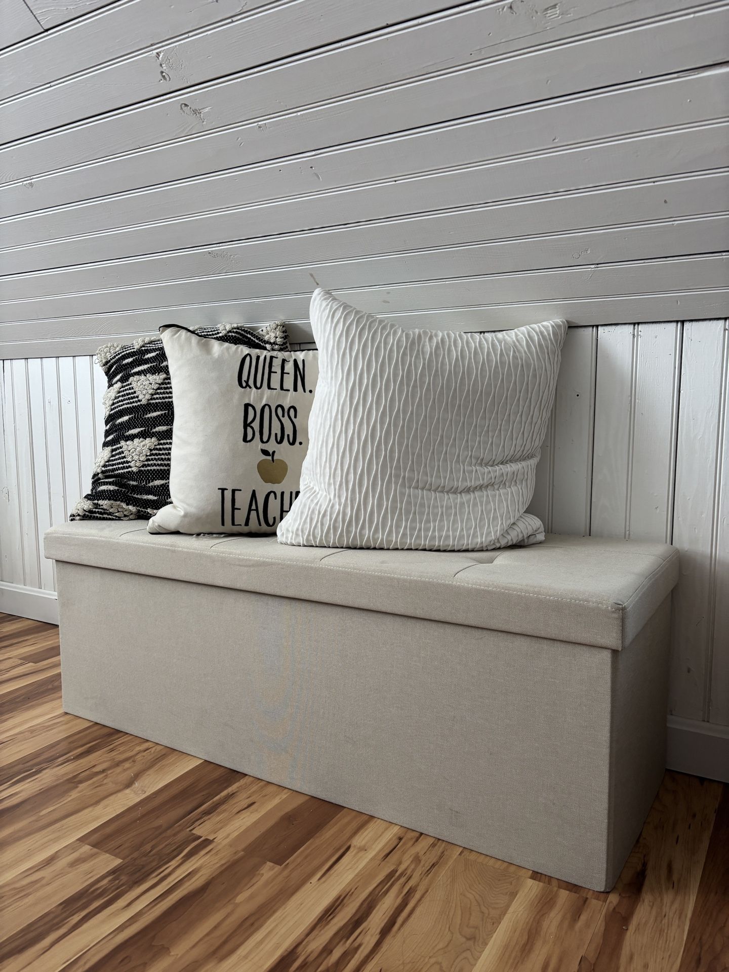 Folding Storage Ottoman Bench