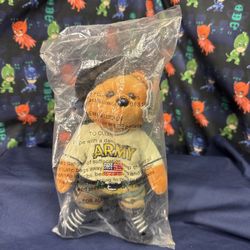 Rare Team Bears Authentic US Army Plush Bear in Original Plastic with Tags New