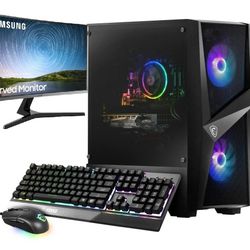 Msi Gaming Pc With 32in Samsung Monitor Curved NEW