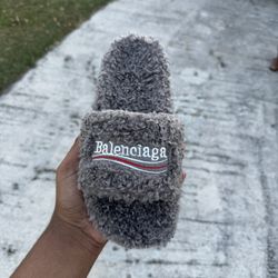 Gray Balenciaga Slides