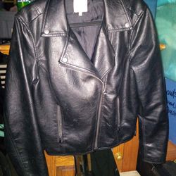 Black Leather biker Jacket-Candies