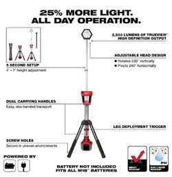 Milwaukee M18 Rocket Dual Power Tower Light