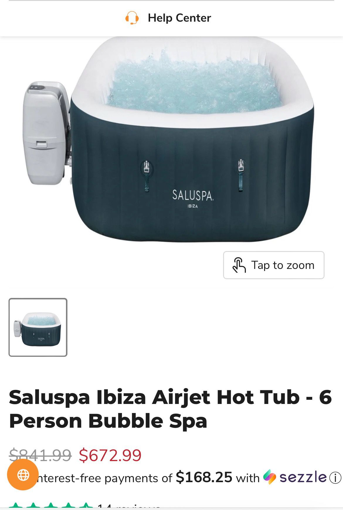 71x71x26 Large 4 Person Portable Hot Tub! **Firm On Price**