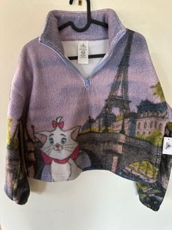 Disney Parks Aristocats Marie in Paris Quarter-Zip Fleece Pullover