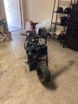 Black Mini Bike Gas Powered