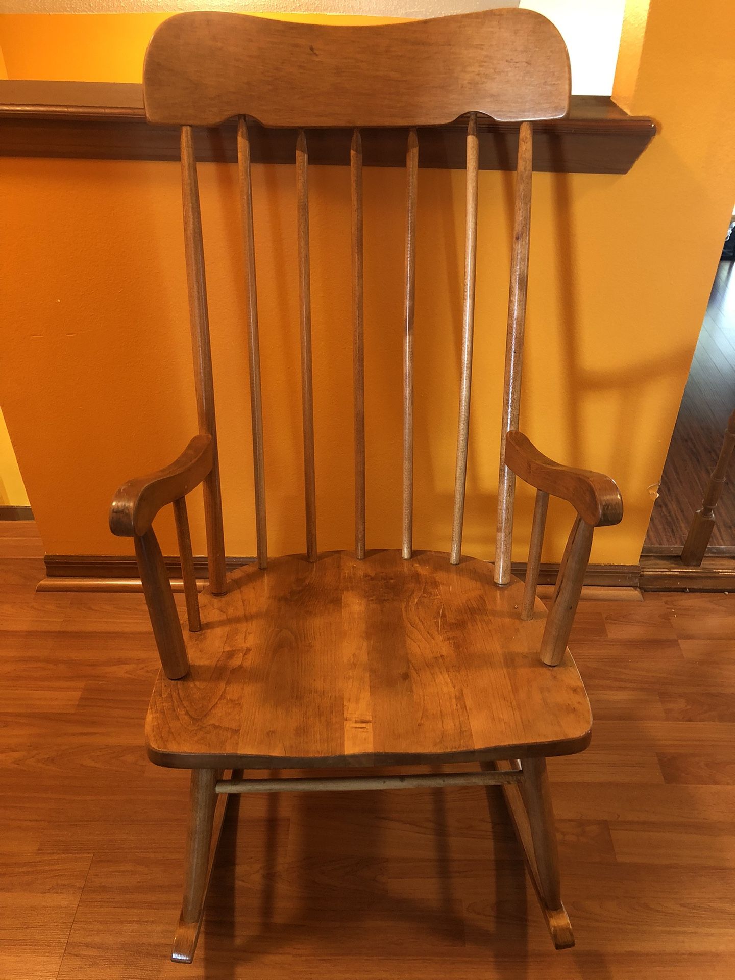 Vintage Solid Wood Rocking Chair