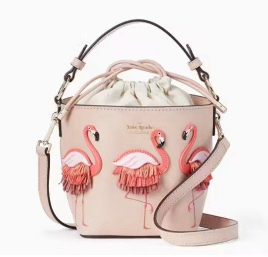 Kate Spade By The Pool Flamingo Bucket Bag