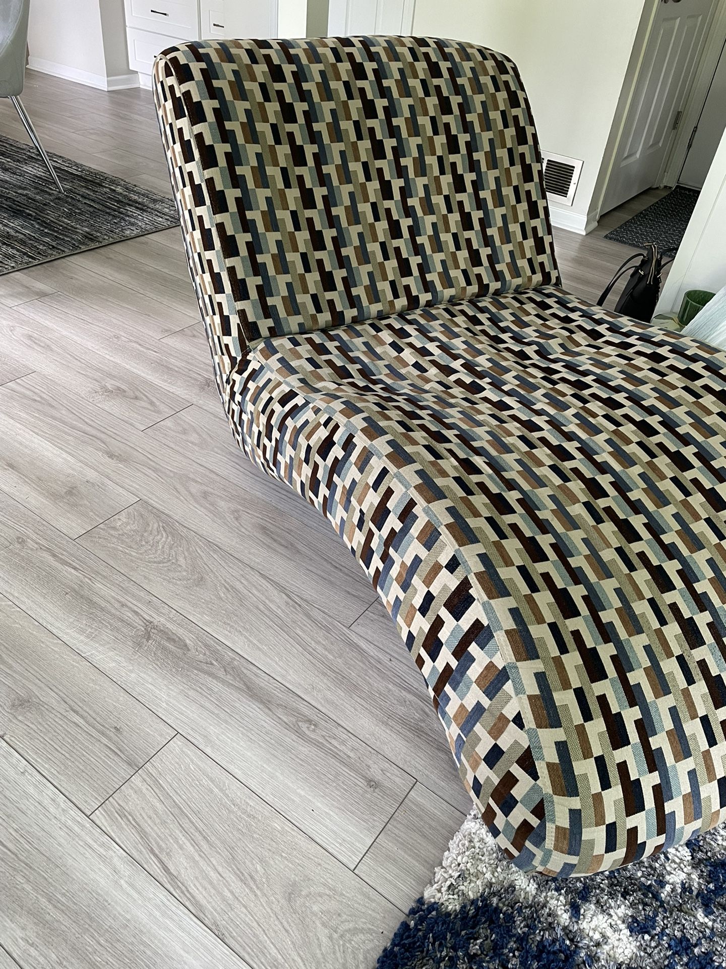 Contemporary Multicolor Fabric Chase