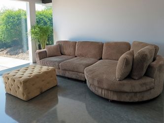 ✅Free Delivery✅ Cozy Modern Corduroy Sectional Couch