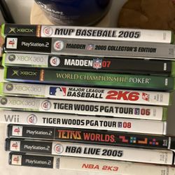 $5 Video Games Each X-Box PS2 X-Box 360