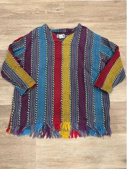 Multi colors throw over