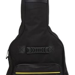 41-Inch Padded Canvas Guitar Bag – 0.2 in Thick, Double Shoulder Straps, Fits 38–41'' Acoustic