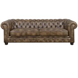 Leather Tufted Sofa