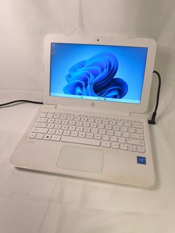 White Windows 11 Laptop with Charger