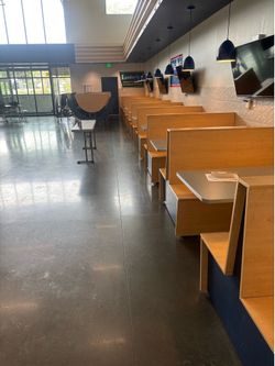 Tables and booths