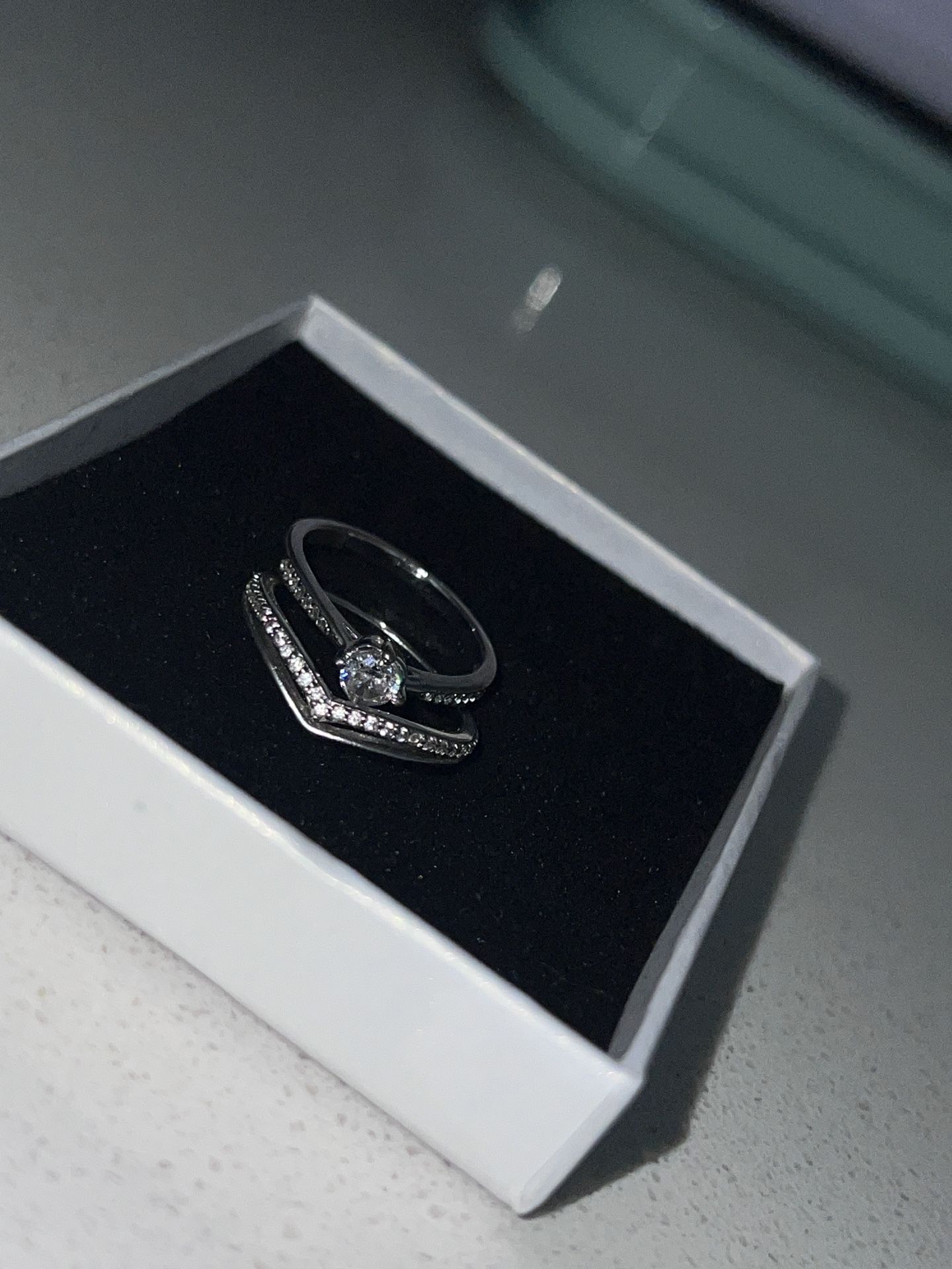 Size 7 Stackable Ring Solitaire CASH ONLY PLS