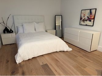 🔥 Modern Italian White Gloss Bedroom Set – 4 Pieces – Boca Raton 🔥