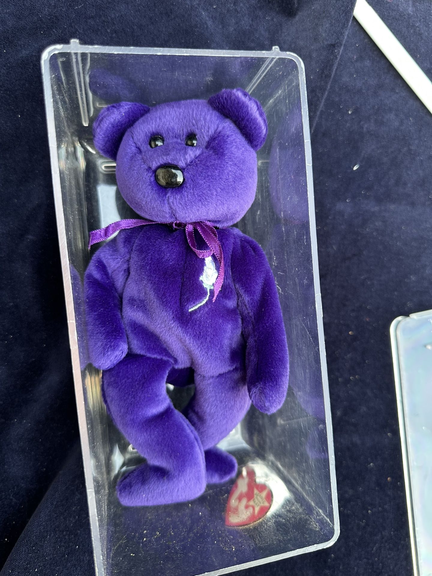 Vintage 1997 Rare Princess Diana Commemorative Purple Bear Ty Beanie Baby