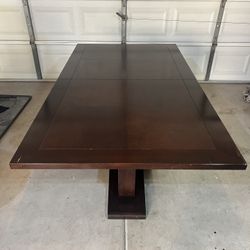 Luxury Black Cherry Wood Pedestal Dining Table – Seats 6–8 – Heavy and High End